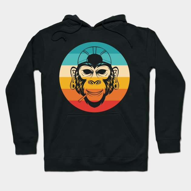 Monkey Music Retro Hoodie by Rise And Design